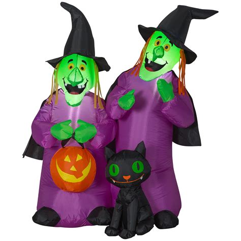 Enhance your Halloween ambiance with witch inflatable outdoor decor